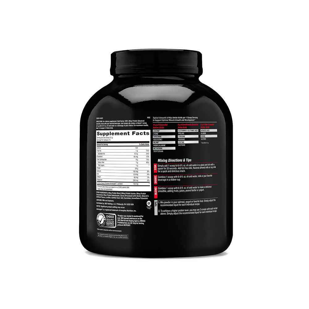 AMP Gold 100% Whey Protein 5 lbs - Imagen 2