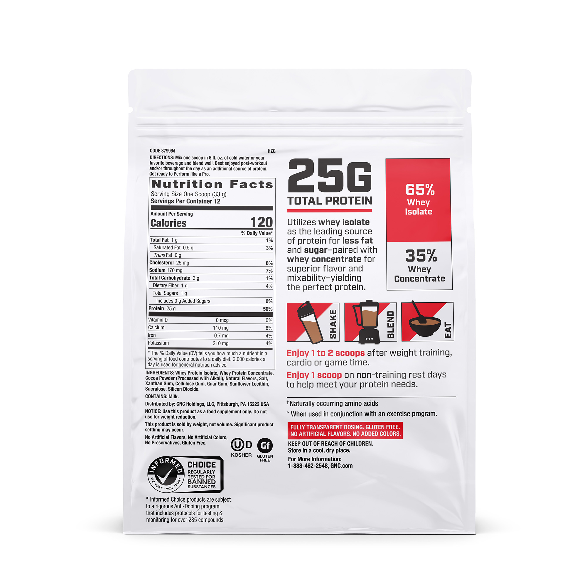 GNC Pro Performance® 100% Whey 2.0- 12 servicios - Imagen 5